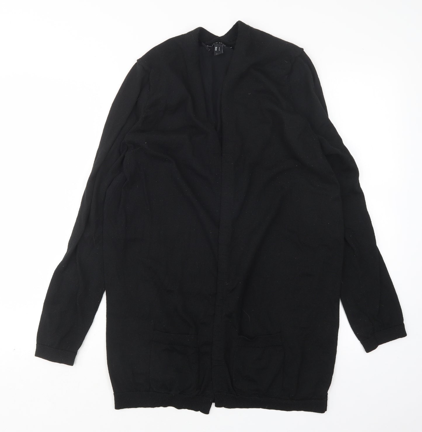New Look Womens Black V-Neck  Polyester Cardigan Jumper Size L