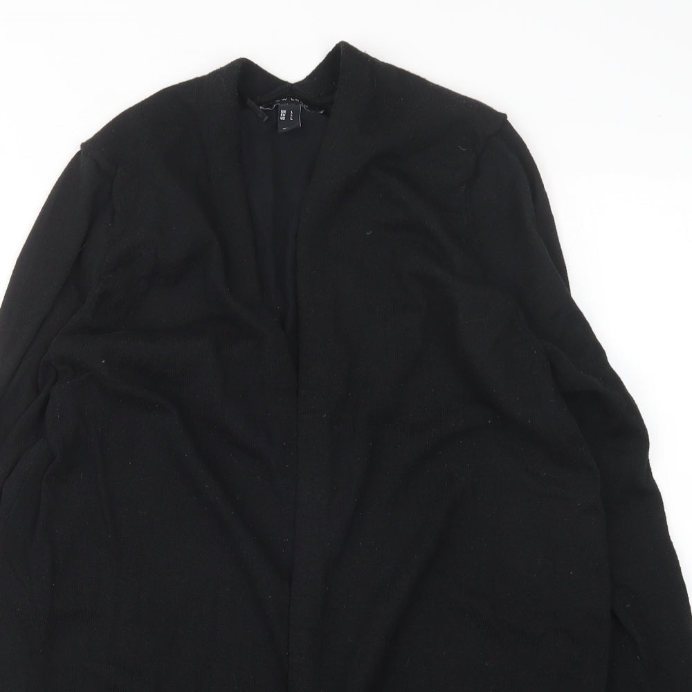 New Look Womens Black V-Neck  Polyester Cardigan Jumper Size L