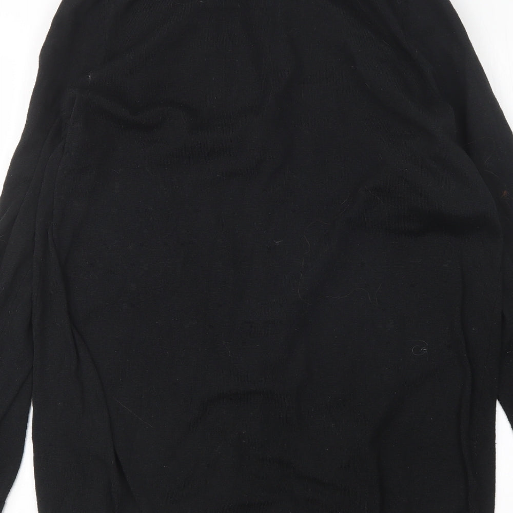 New Look Womens Black V-Neck  Polyester Cardigan Jumper Size L