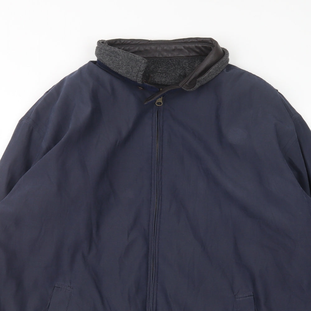 Copper Stone Mens Blue   Bomber Jacket Jacket Size M