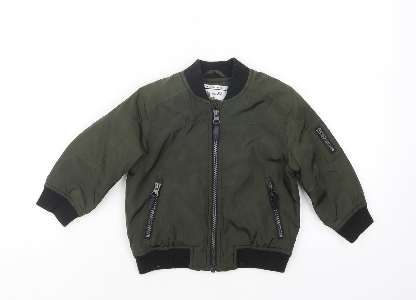 NEXT Boys Green   Bomber Jacket Jacket Size 12-18 Months