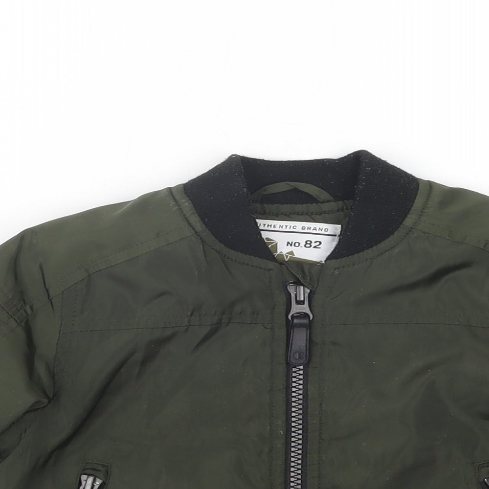 NEXT Boys Green   Bomber Jacket Jacket Size 12-18 Months