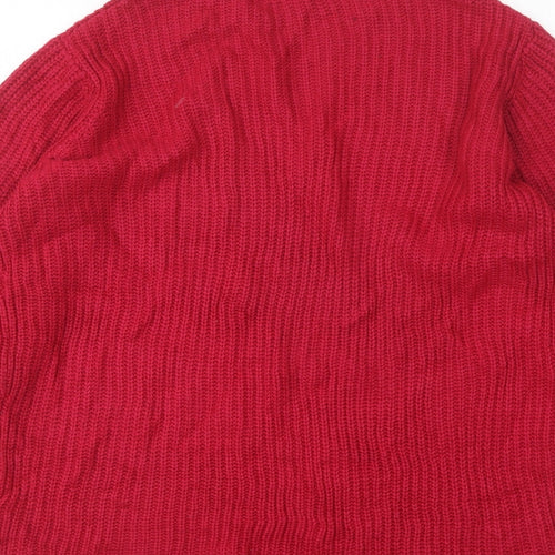 Damart Womens Pink High Neck  Acrylic Pullover Jumper Size 10