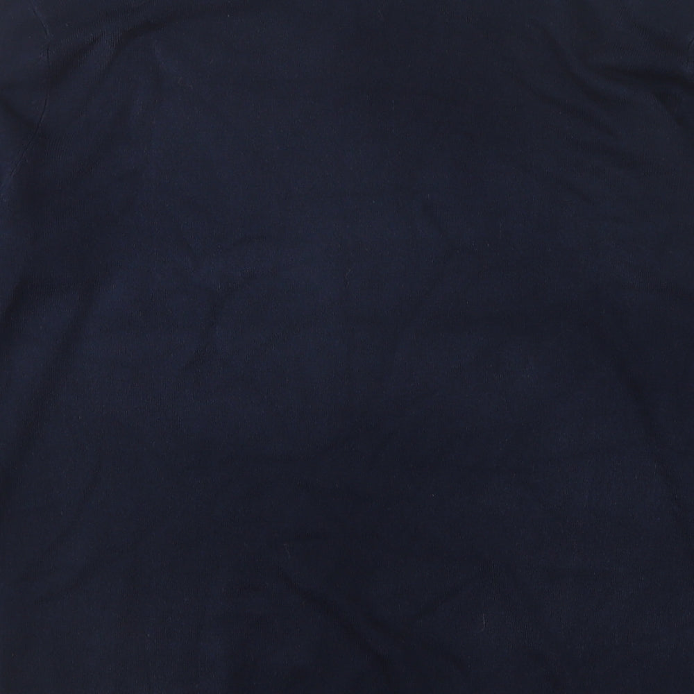 Thomas Nash Mens Blue V-Neck  Acrylic Pullover Jumper Size M