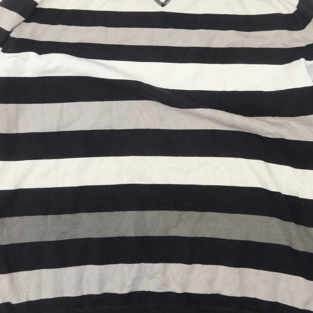 Rockport Mens Multicoloured Round Neck Striped Cotton Pullover Jumper Size XL