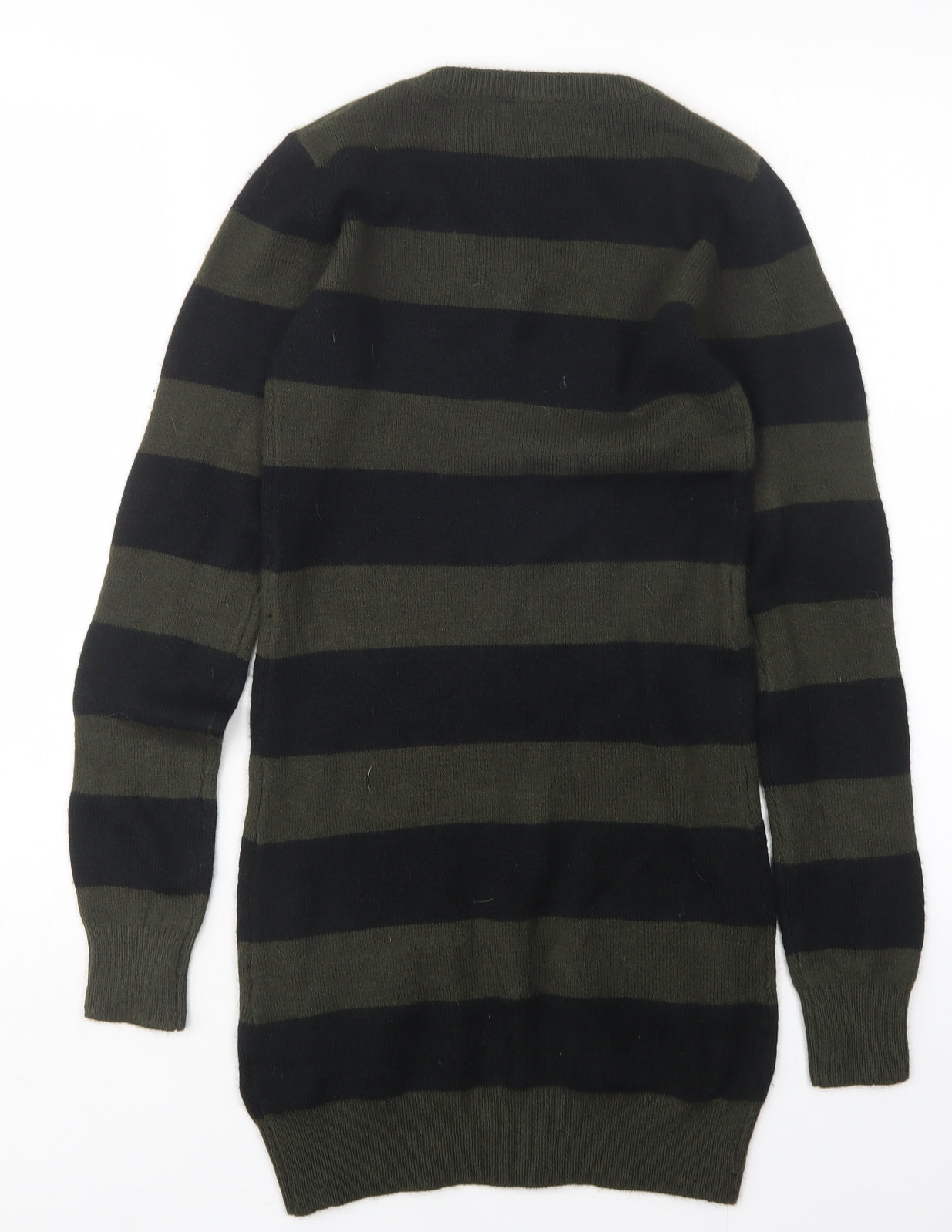 Select Womens Multicoloured Striped Acrylic Jumper Dress  Size 8  Round Neck