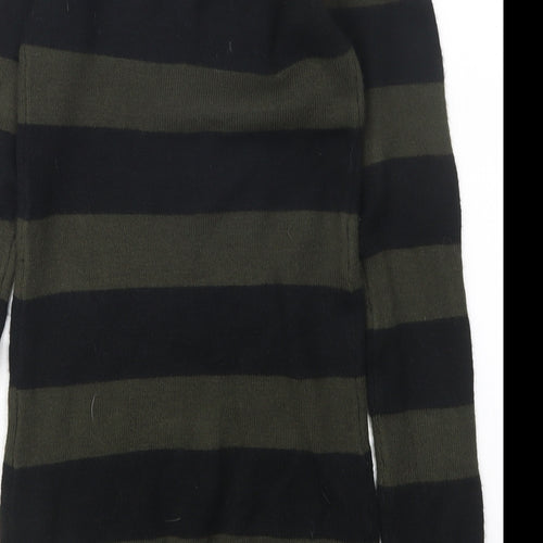 Select Womens Multicoloured Striped Acrylic Jumper Dress  Size 8  Round Neck