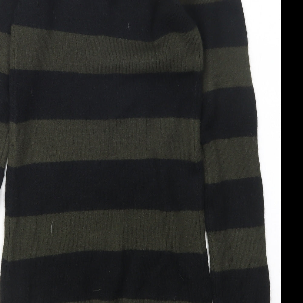 Select Womens Multicoloured Striped Acrylic Jumper Dress  Size 8  Round Neck