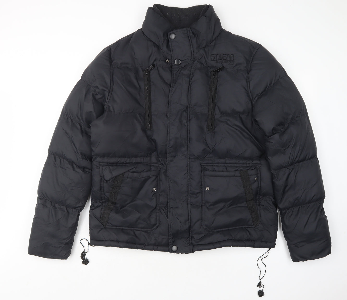 Cedar Wood State Mens Black   Puffer Jacket Coat Size XL