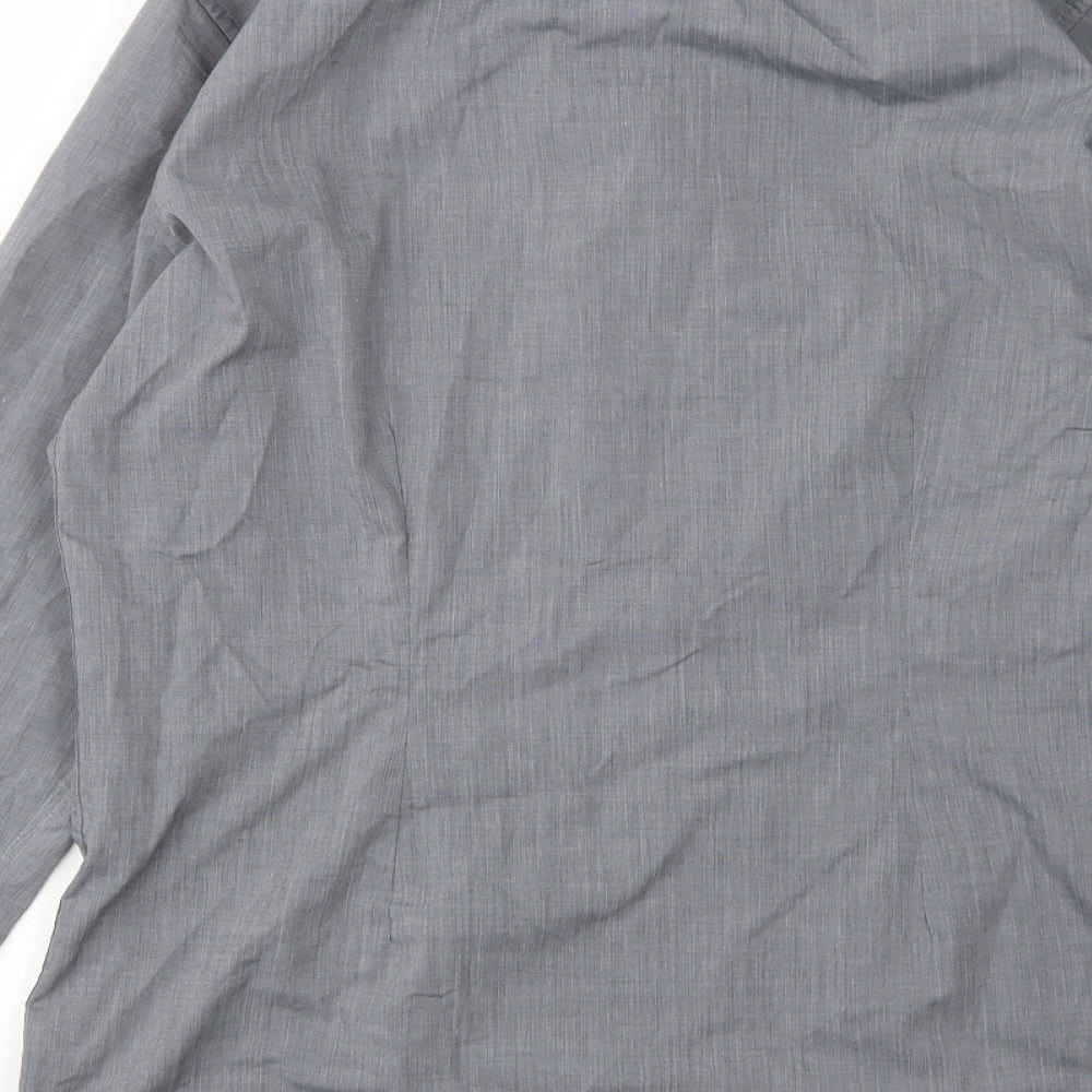NEXT Mens Grey  Polyester  Dress Shirt Size 15.5 Collared