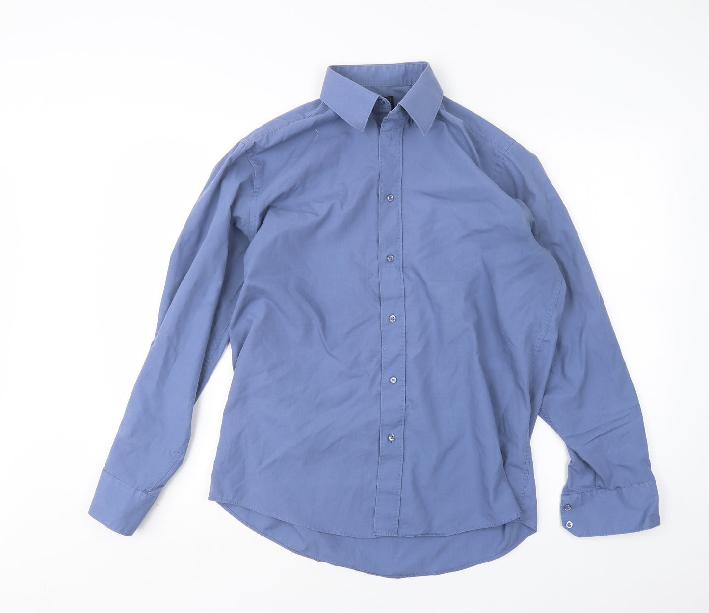 Taylor & Wright Mens Blue  Cotton  Dress Shirt Size 15 Collared