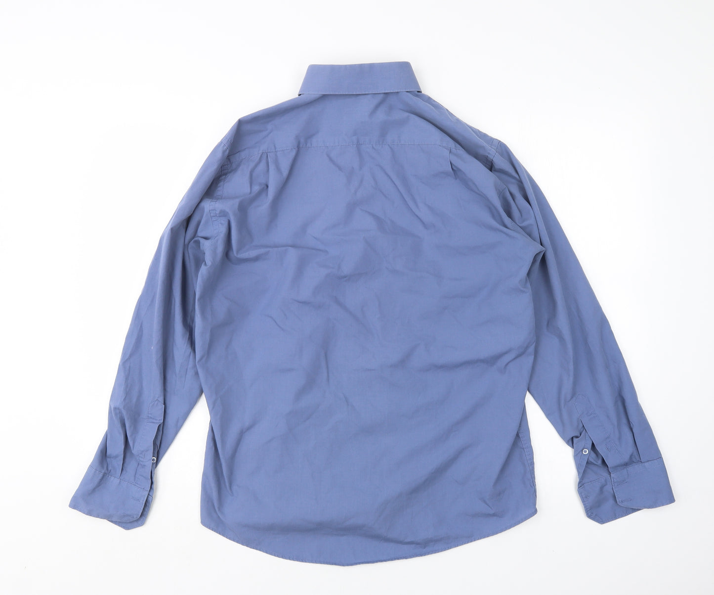 Taylor & Wright Mens Blue  Cotton  Dress Shirt Size 15 Collared