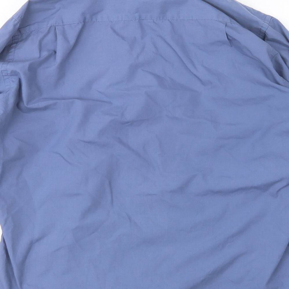 Taylor & Wright Mens Blue  Cotton  Dress Shirt Size 15 Collared