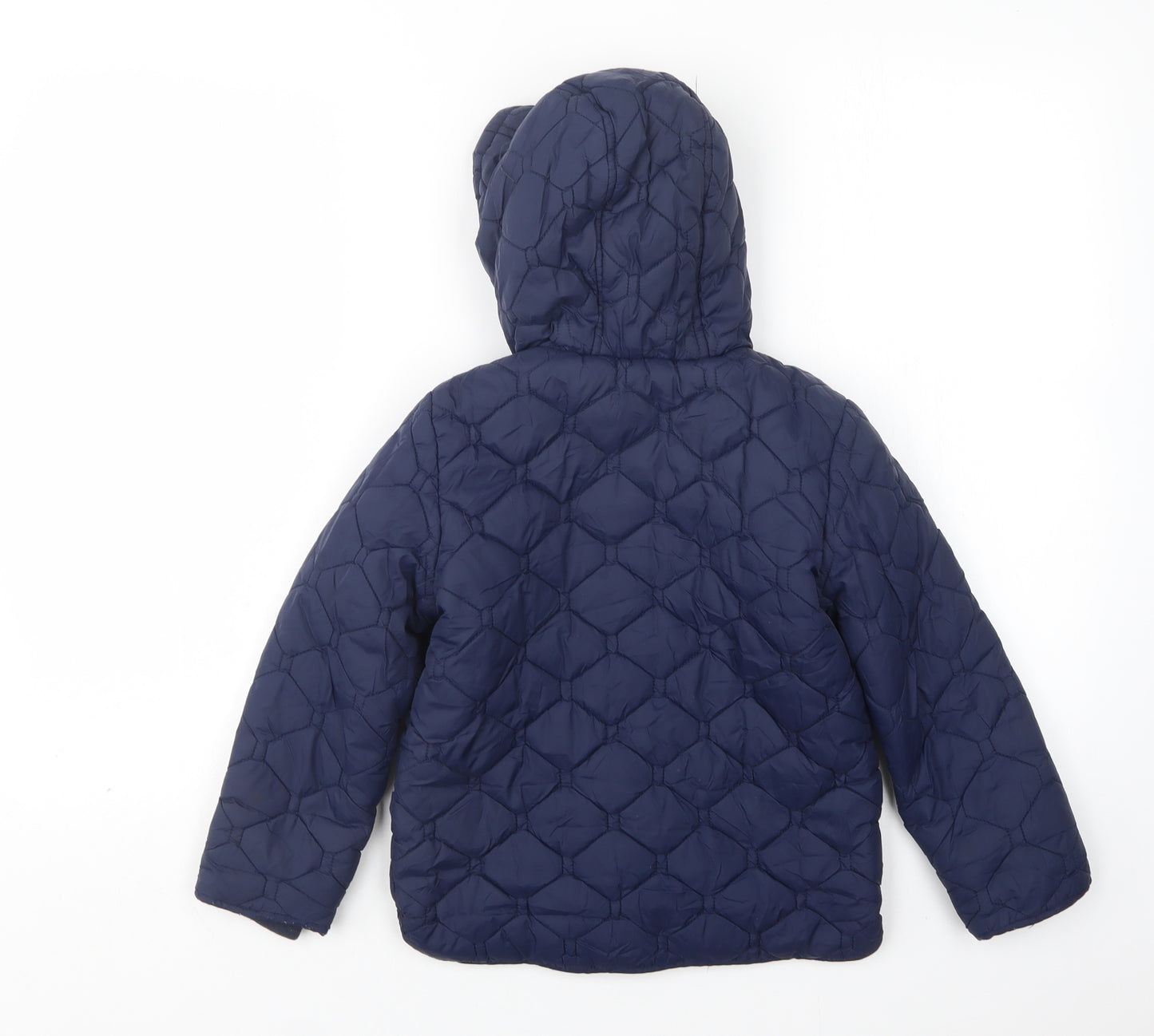 M&S Boys Blue   Quilted Coat Size 6-7 Years