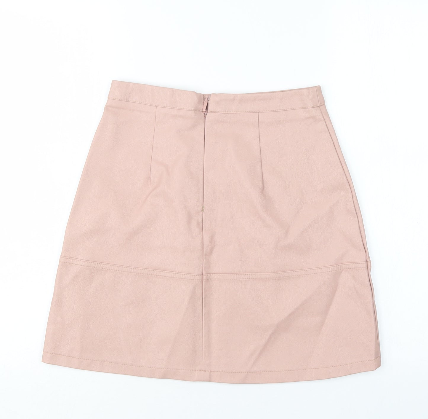 New Look Womens Pink  Polyurethane Mini Skirt Size 6