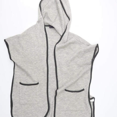 M&S Womens Grey  Acrylic Cardigan Hoodie Size S