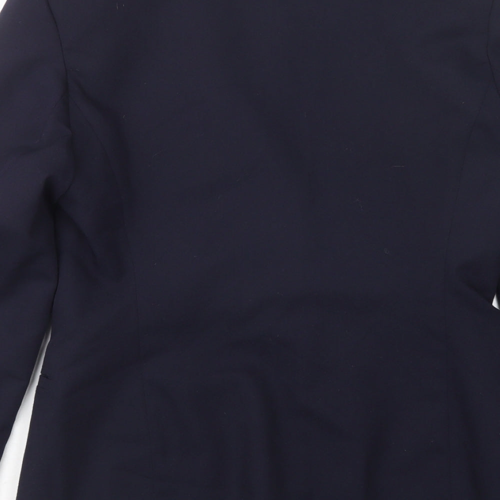 M&S Womens Blue  Polyester Jacket Suit Jacket Size 8