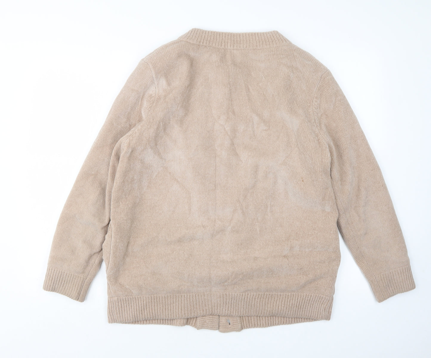 Paramour Womens Brown Round Neck  Acrylic Cardigan Jumper Size M