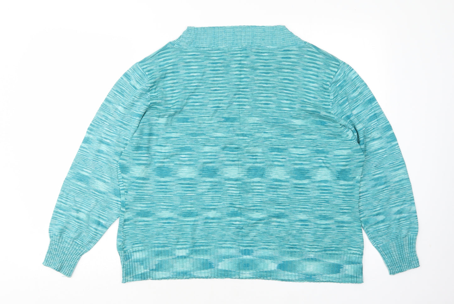 Klass Womens Green Round Neck   Pullover Jumper Size 2XL