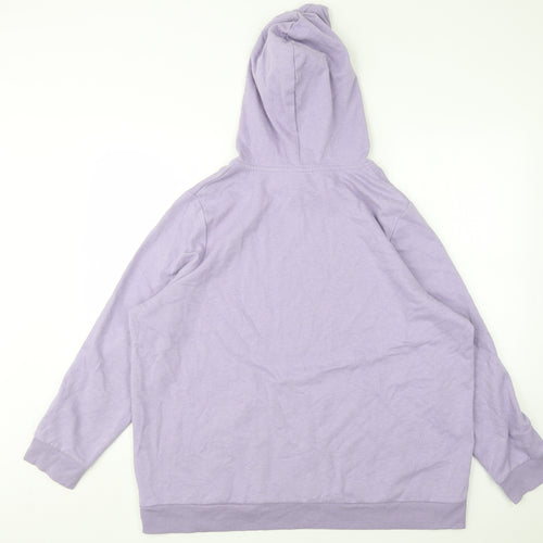 George Womens Purple  Cotton Pullover Hoodie Size XL
