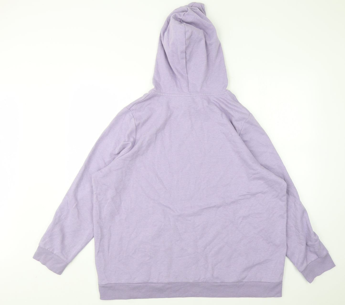 George Womens Purple  Cotton Pullover Hoodie Size XL