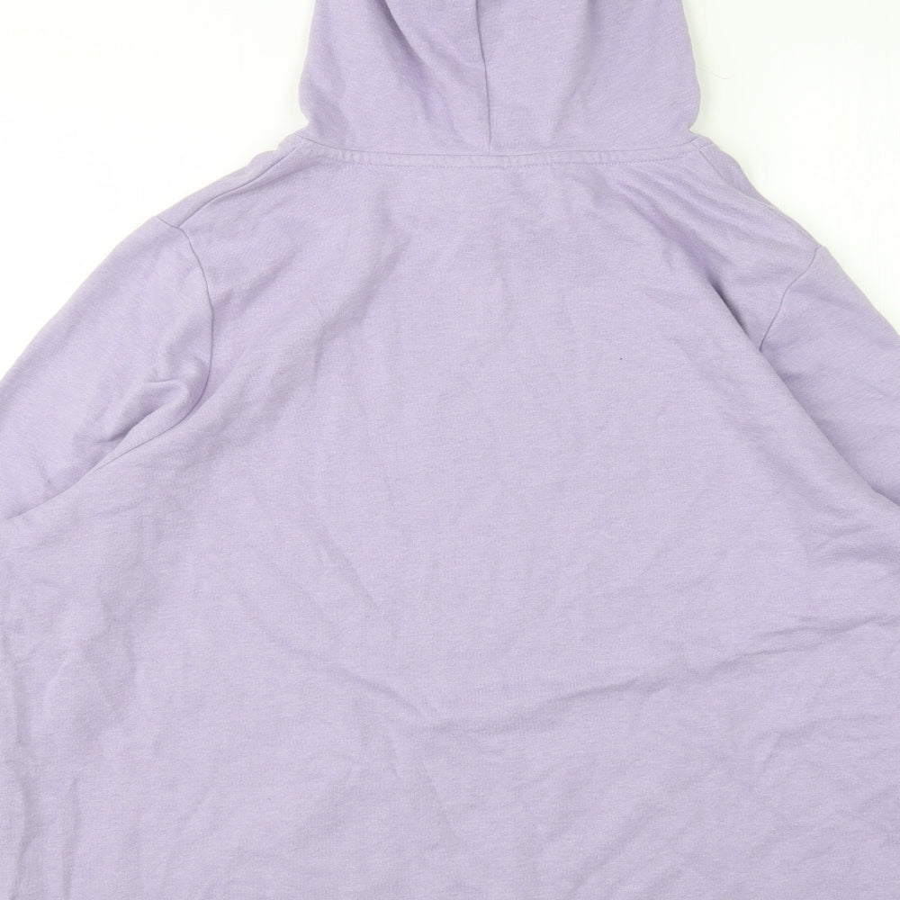 George Womens Purple  Cotton Pullover Hoodie Size XL