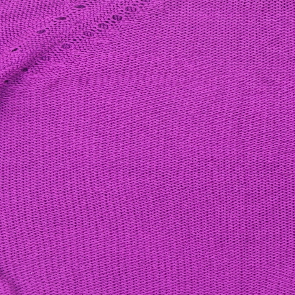 H&M Womens Purple Round Neck  Acrylic Pullover Jumper Size M