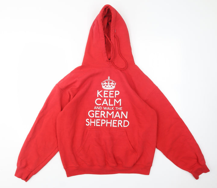 Gildan Mens Red Cotton Pullover Hoodie Size M