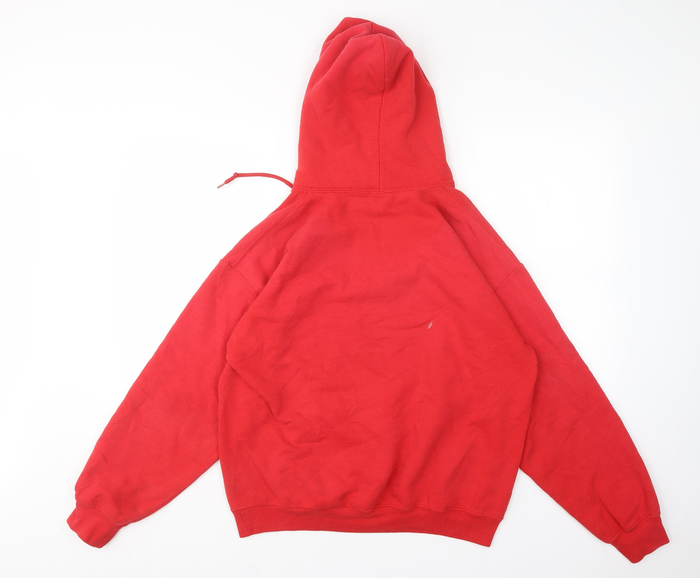 Gildan Mens Red  Cotton Pullover Hoodie Size M