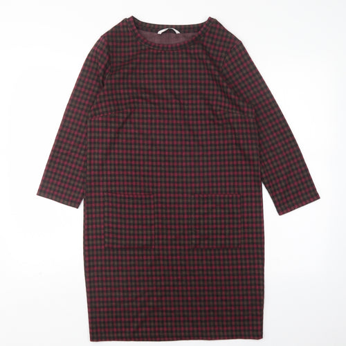 TU Womens Multicoloured Polka Dot Polyester Jumper Dress  Size 8  Round Neck