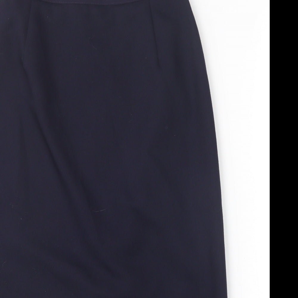 St Michael Womens Blue  Polyester Straight & Pencil Skirt Size 12