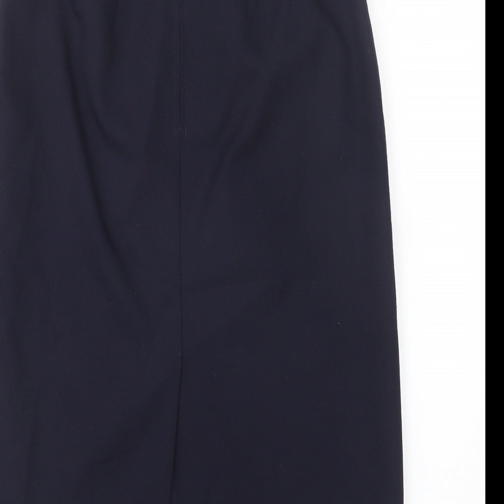 St Michael Womens Blue  Polyester Straight & Pencil Skirt Size 12