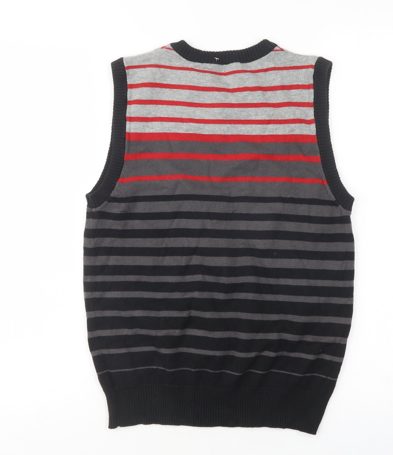 Matalan Boys Multicoloured V-Neck Striped Cotton Vest Jumper Size 10-11 Years