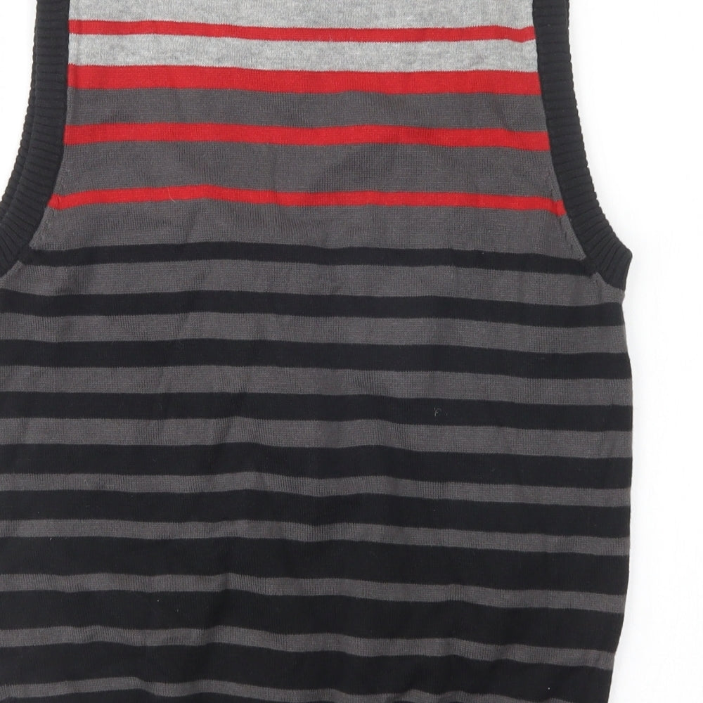 Matalan Boys Multicoloured V-Neck Striped Cotton Vest Jumper Size 10-11 Years