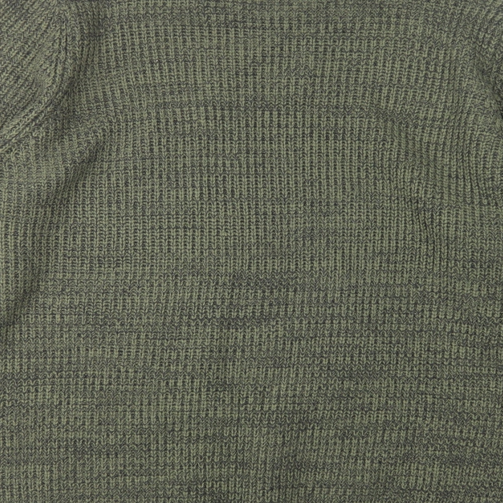 George Mens Green Round Neck  Acrylic Pullover Jumper Size XL