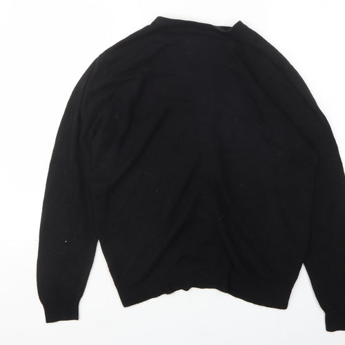 Thomas Nash  Womens Black V-Neck  Acrylic Cardigan Jumper Size L