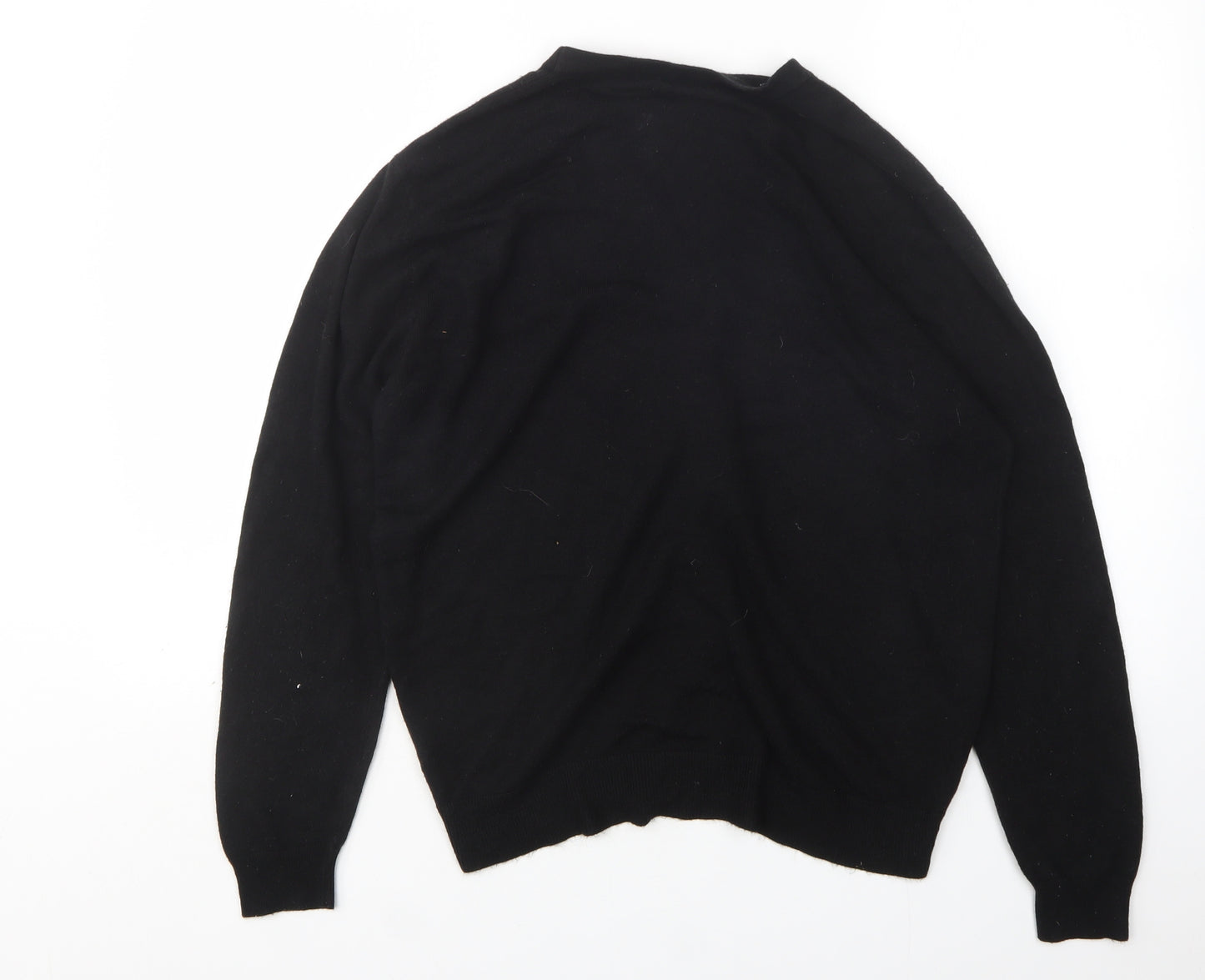 Thomas Nash  Womens Black V-Neck  Acrylic Cardigan Jumper Size L