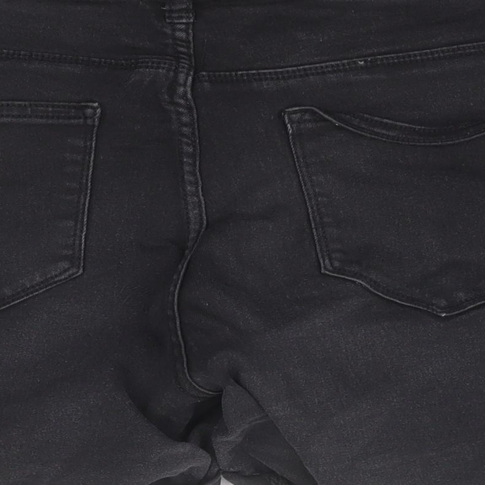 Primark Womens Black  Cotton Cargo Shorts Size 16  Regular