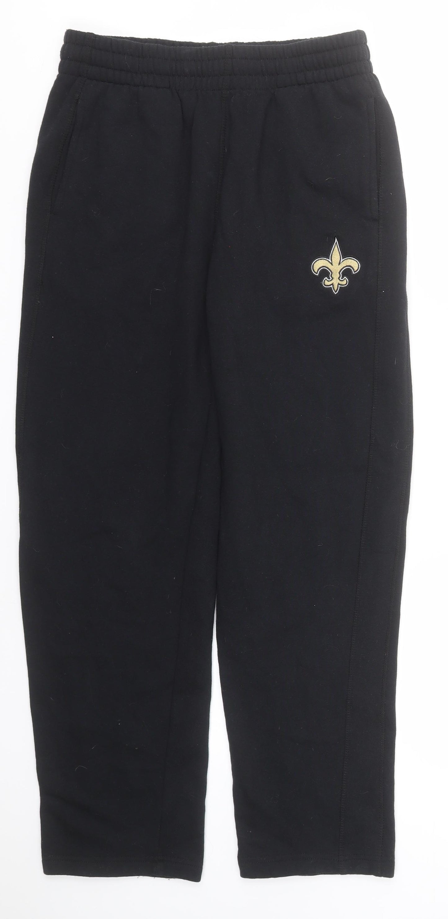 NFL Mens Black  Cotton Sweatpants Trousers Size M L27 in Regular