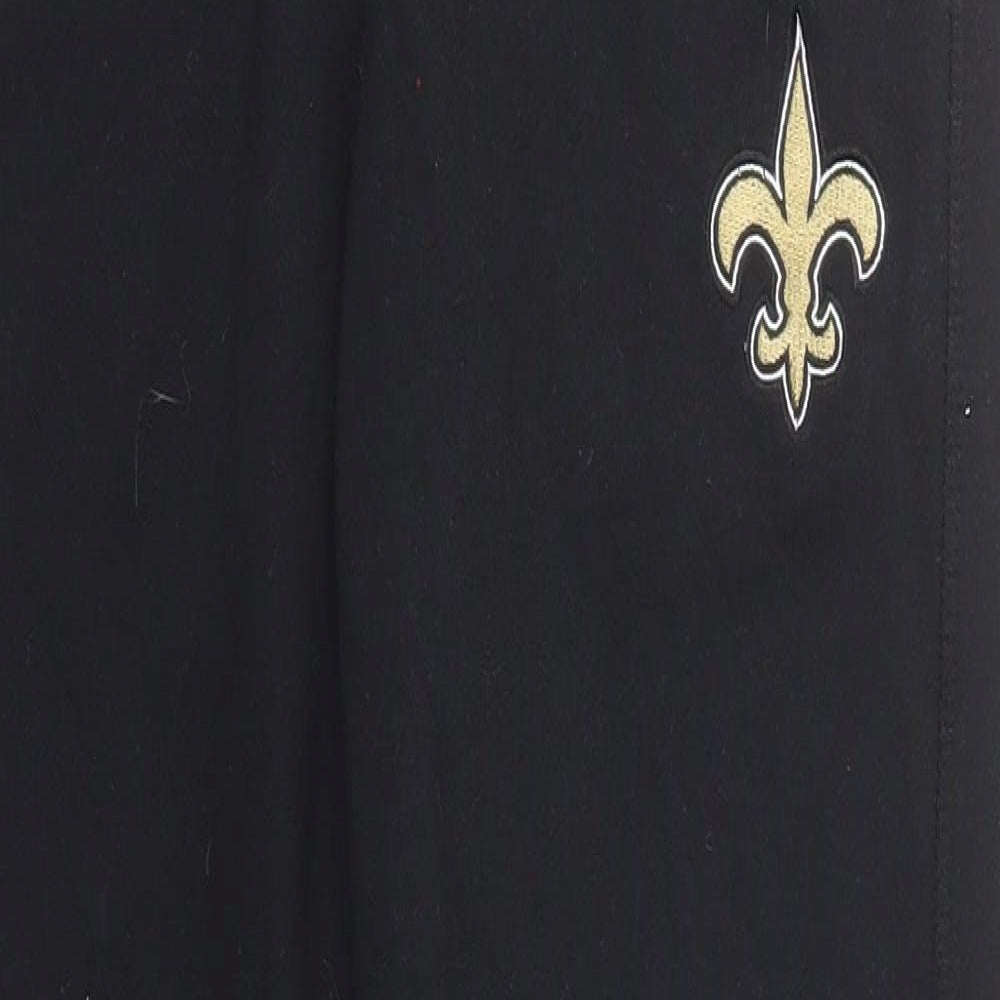 NFL Mens Black  Cotton Sweatpants Trousers Size M L27 in Regular