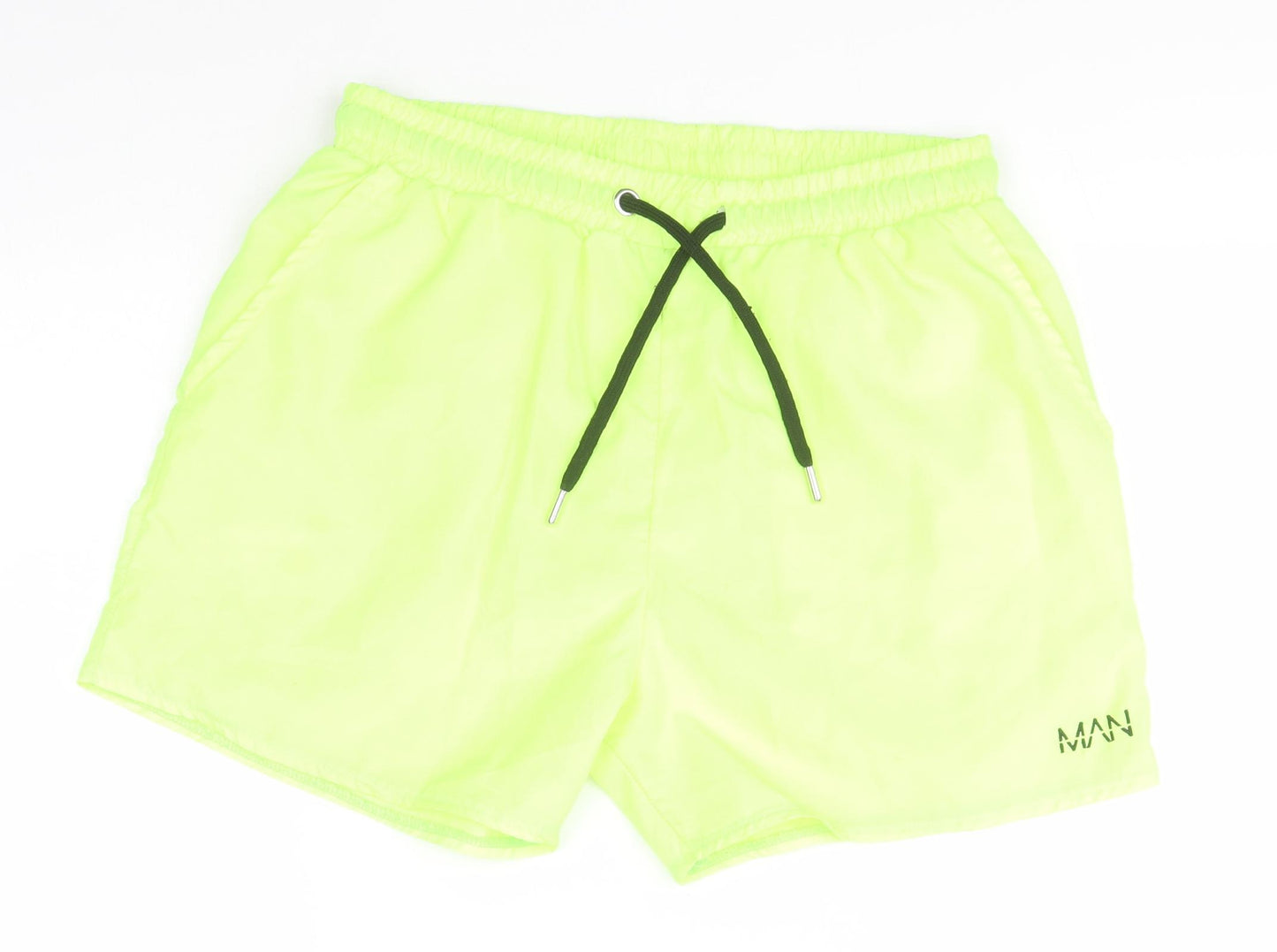 Boohoo Mens Yellow  Polyester Athletic Shorts Size M  Regular