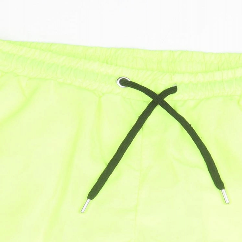 Boohoo Mens Yellow  Polyester Athletic Shorts Size M  Regular