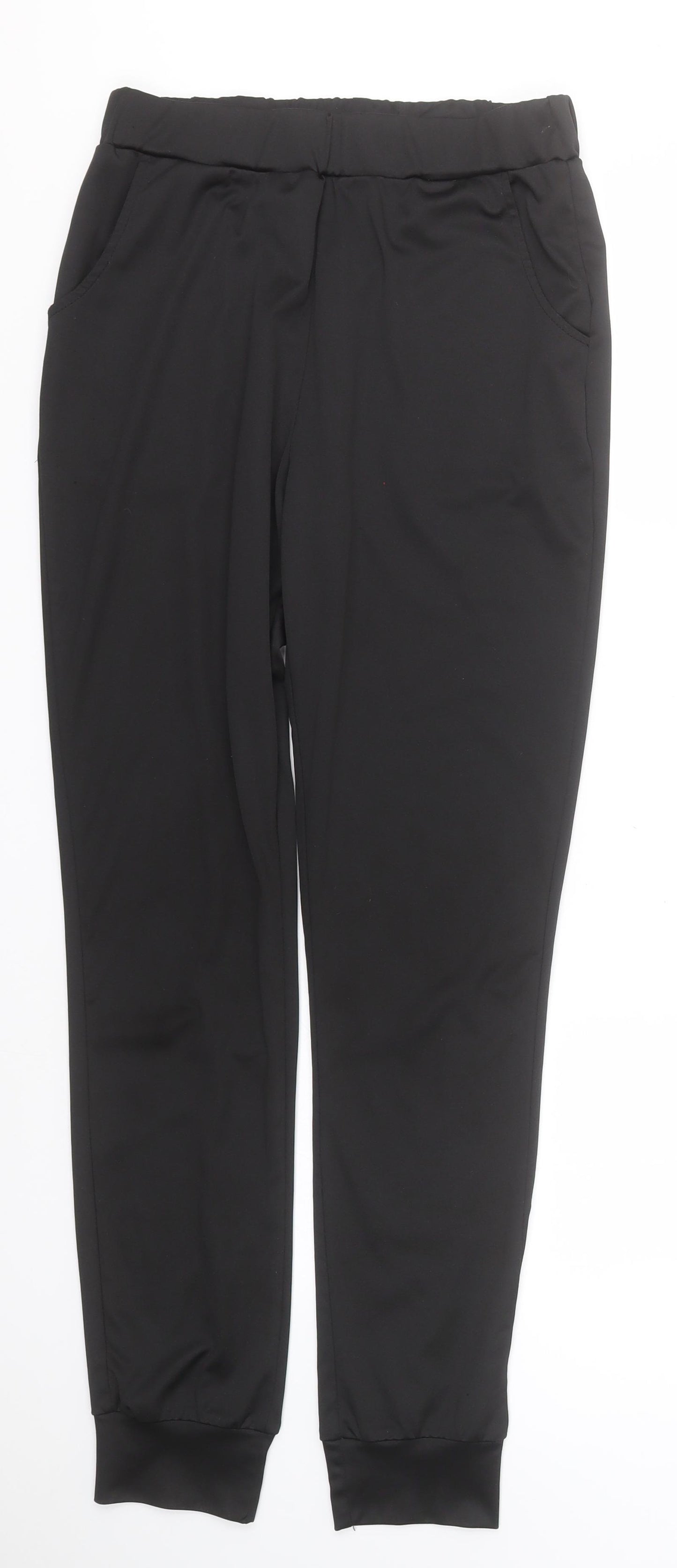 Preworn Womens Black   Jogger Trousers Size M L29 in Regular