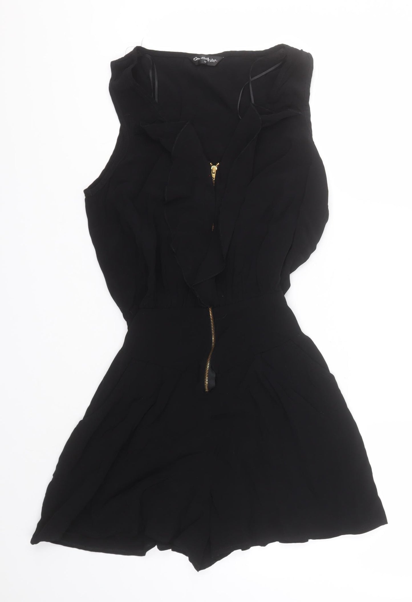 Miss Selfridge Womens Black   Jumpsuit One-Piece Size 12