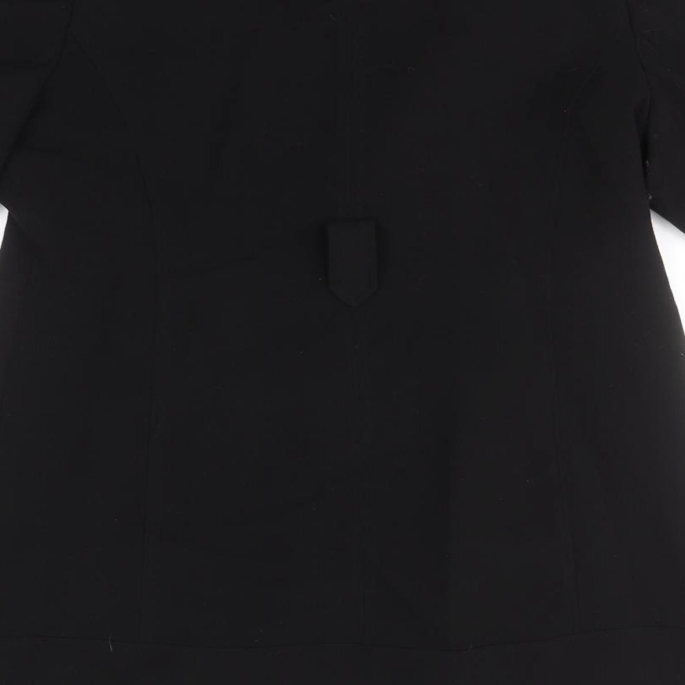 Evans Womens Black   Overcoat Coat Size 18