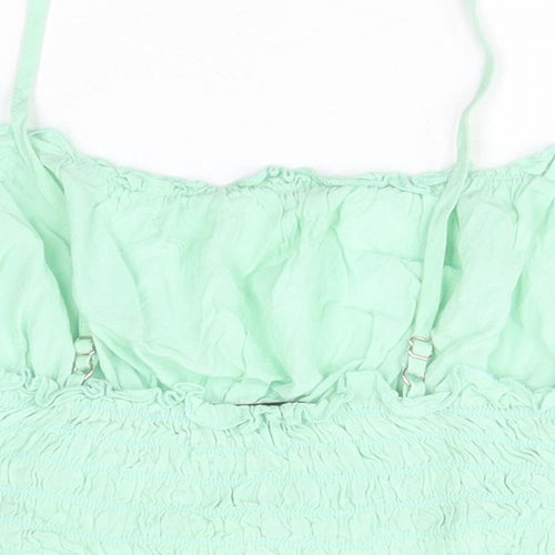 SheIn Womens Green  Cotton Basic Tank Size XS Off the Shoulder