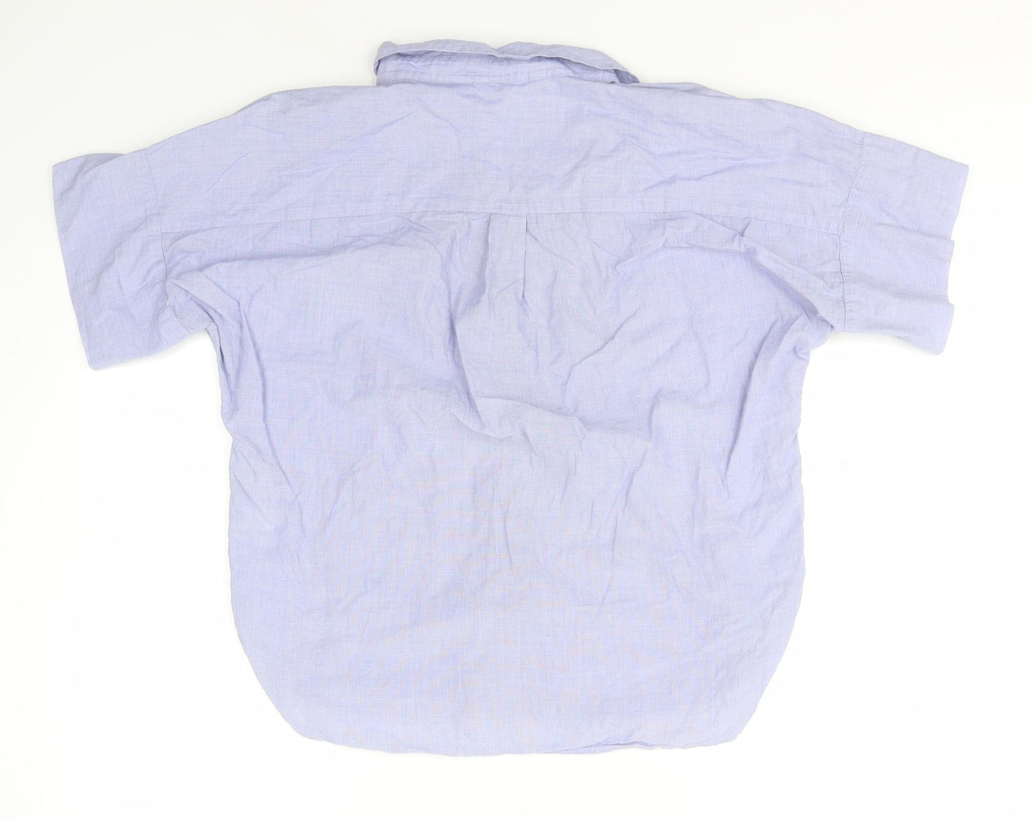 Uniqlo Mens Blue  Cotton  Button-Up Size M Collared
