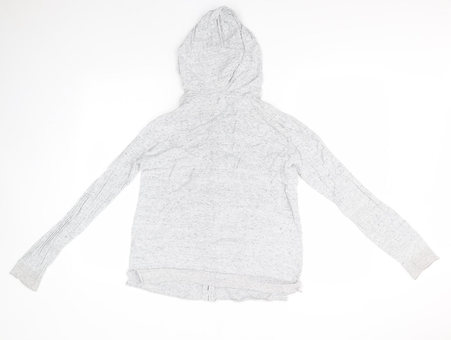 Fat Face Womens Grey  Cotton Full Zip Hoodie Size 8