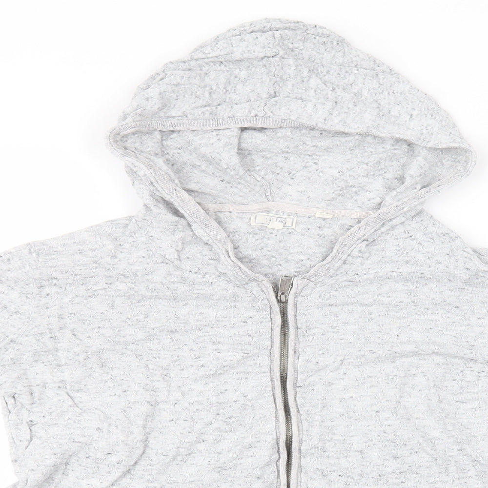 Fat Face Womens Grey  Cotton Full Zip Hoodie Size 8