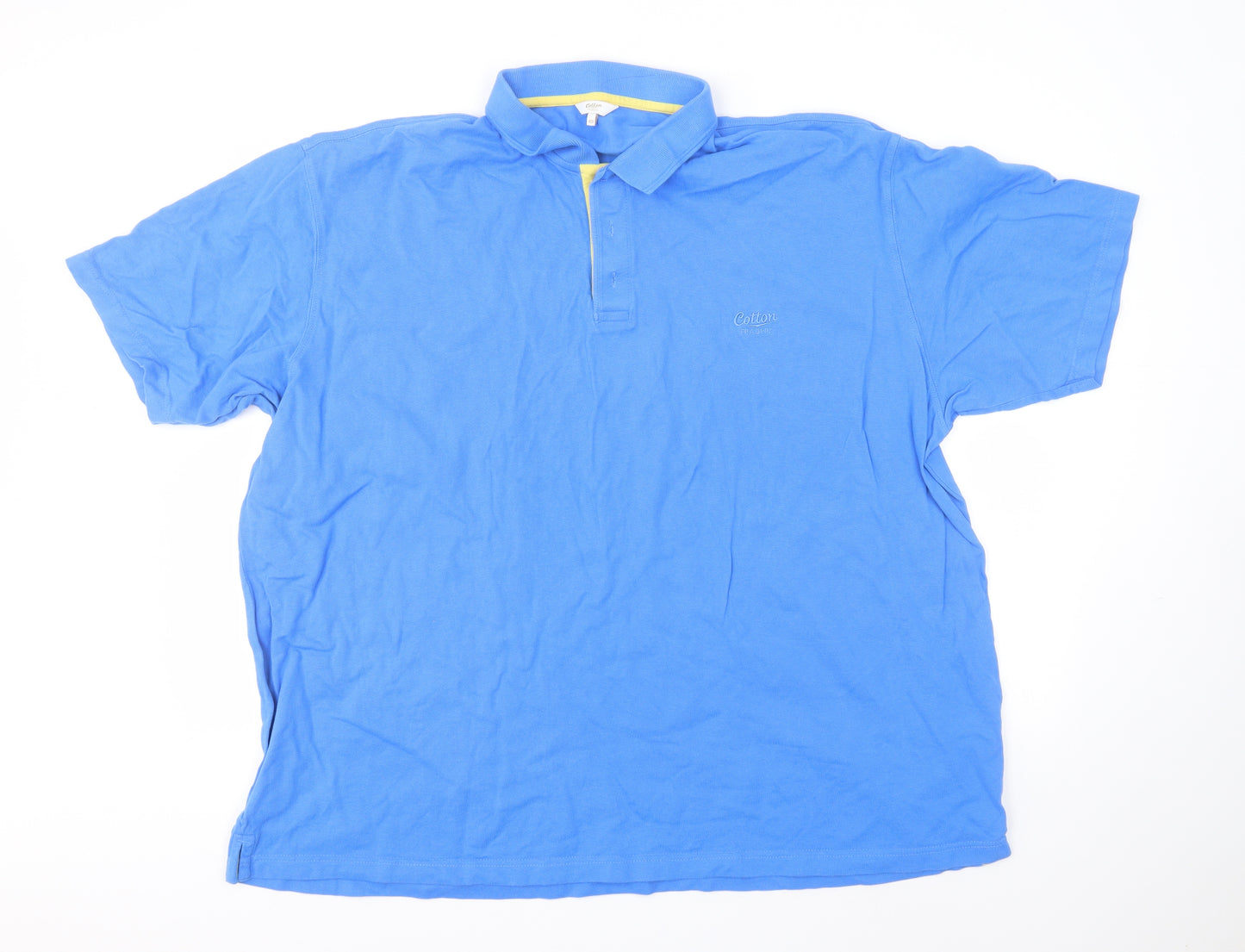 Cotton Traders Mens Blue  Cotton  Polo Size 4XL Collared